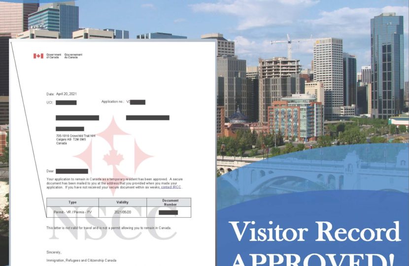Visitor Record Approved – April 21, 2021