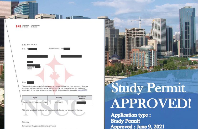 June 9, 2021 Study Permit Approved